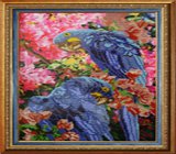 Оформление вышивки бисером в багет Оформление вышивки бисером в багет